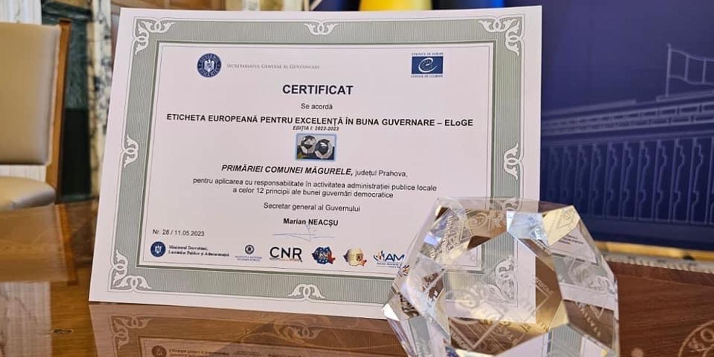 Măgurele, singura comună din Prahova care a primit Eticheta Europeană pentru Excelență în Guvernare VIDEO și FOTO