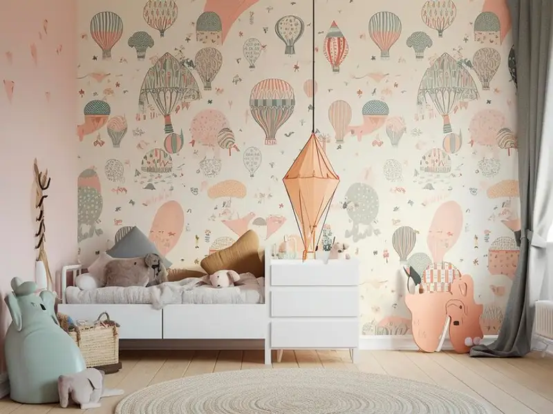 Cum alegi tapetul în camera copiilor pentru a le stimula imaginația