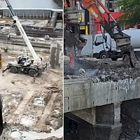 A început dezafectarea Planșeului Unirii: imagini noi de pe șantierul din centrul Bucureștiului