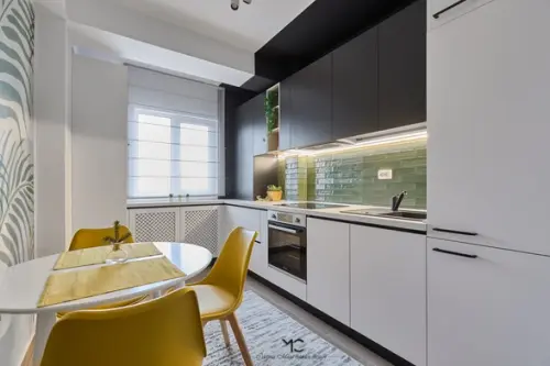 Garsoniera de 44 mp amenajata in stil scandinav pentru un tanar student