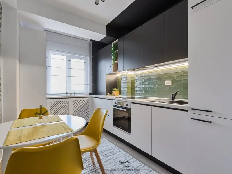 Garsoniera de 44 mp amenajata in stil scandinav pentru un tanar student