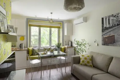 O garsoniera de 23 mp surprinde prin decorul original