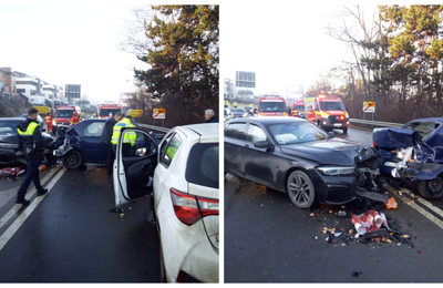 Accident în Feleacu în care au fost implicate 3 mașini! O minoră transportată la spital, în total sunt cinci victime