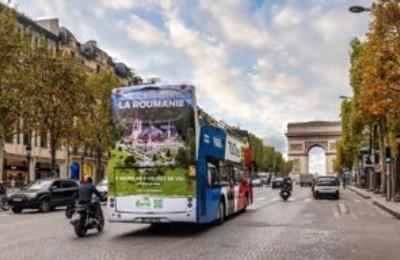Campanie outdoor de promovare a României ca destinaţie turistică, la Paris / Peste o sută de panouri publicitare în zone turistice cheie din oraş şi colantarea celor 17 autobuze turistice din capitala franceză