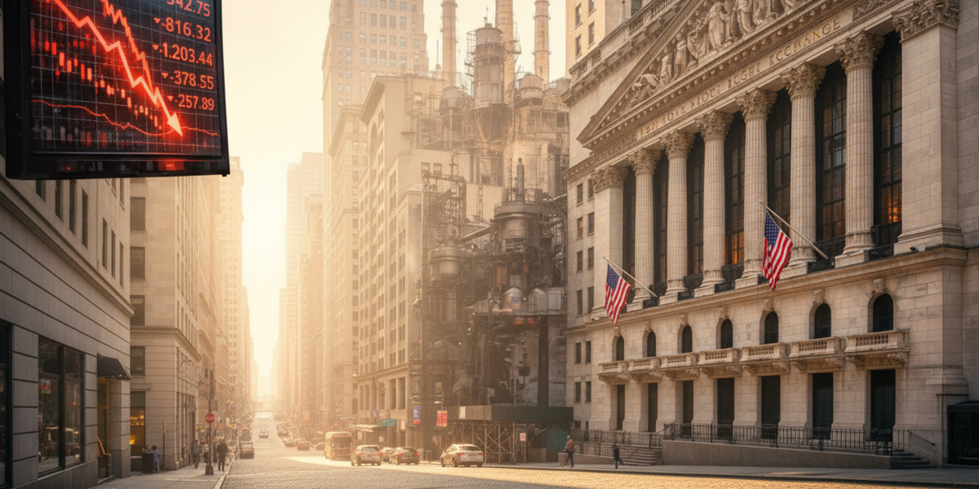 Patru săptămâni de pierderi pe Wall Street. Piețele intră într-o zonă de risc major