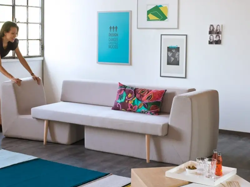 Canapea modulara 3 in 1