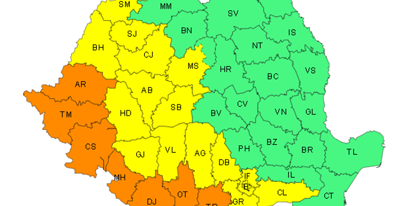 ANM a emis un cod galben de caniculă la Cluj