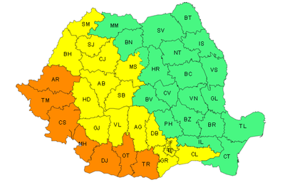 ANM a emis un cod galben de caniculă la Cluj
