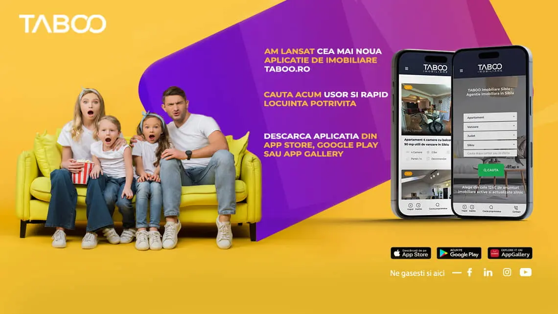 Agenția TABOO face un pas revoluționar în piața Real Estate din România și lansează prima aplicație de imobiliare din România: Aplicația TABOO