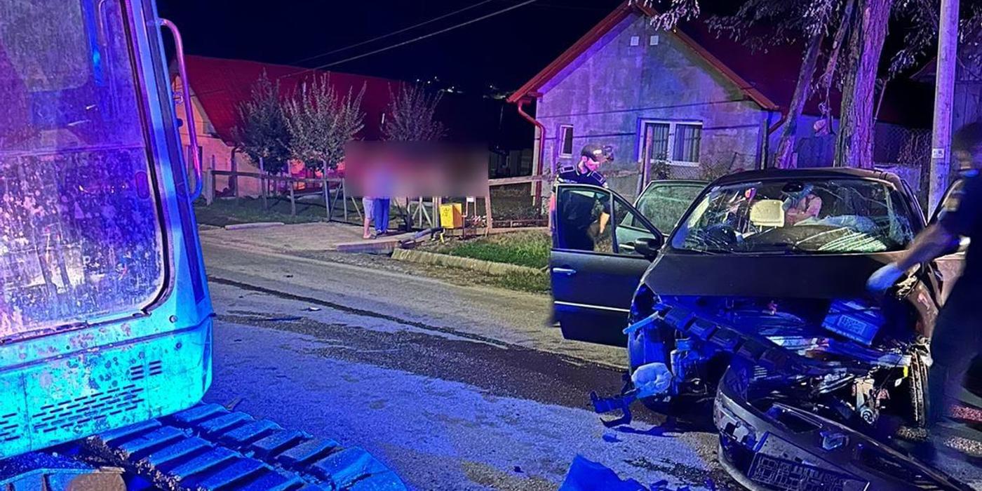 Grav accident rutier, noaptea trecută, pe raza localității Tritenii de Jos, județul Cluj
