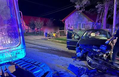 Grav accident rutier, noaptea trecută, pe raza localității Tritenii de Jos, județul Cluj