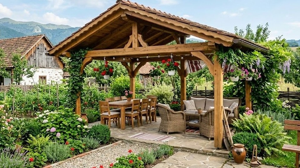 Pavilionul de grădină poate să transforme curtea într-un spațiu de relaxare funcțional și elegant