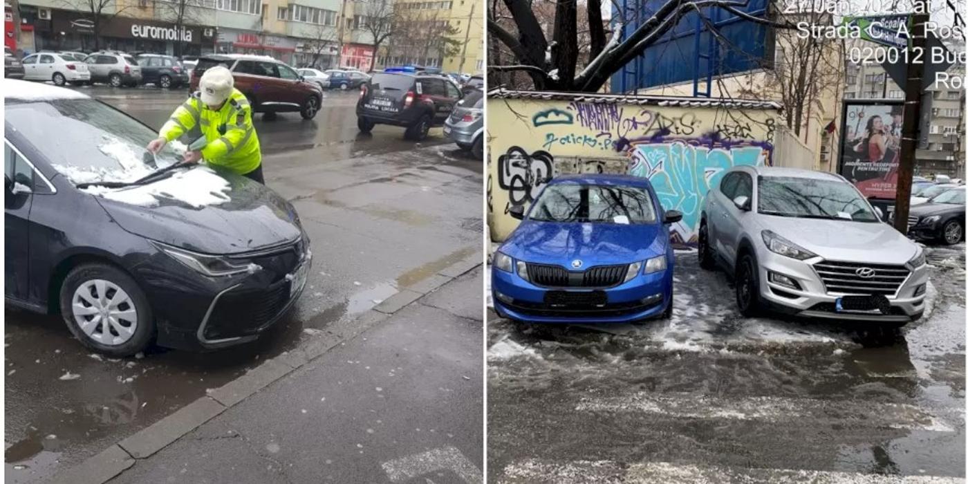 O mulțime de bucureșteni au fost amendați fiindcă au parcat unde nu trebuie