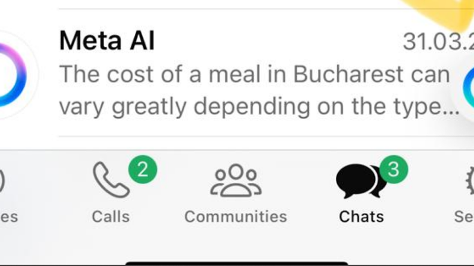 Asistentul Meta AI a început să apară în aplicația de Whatsapp și nu poate fi dezactivat