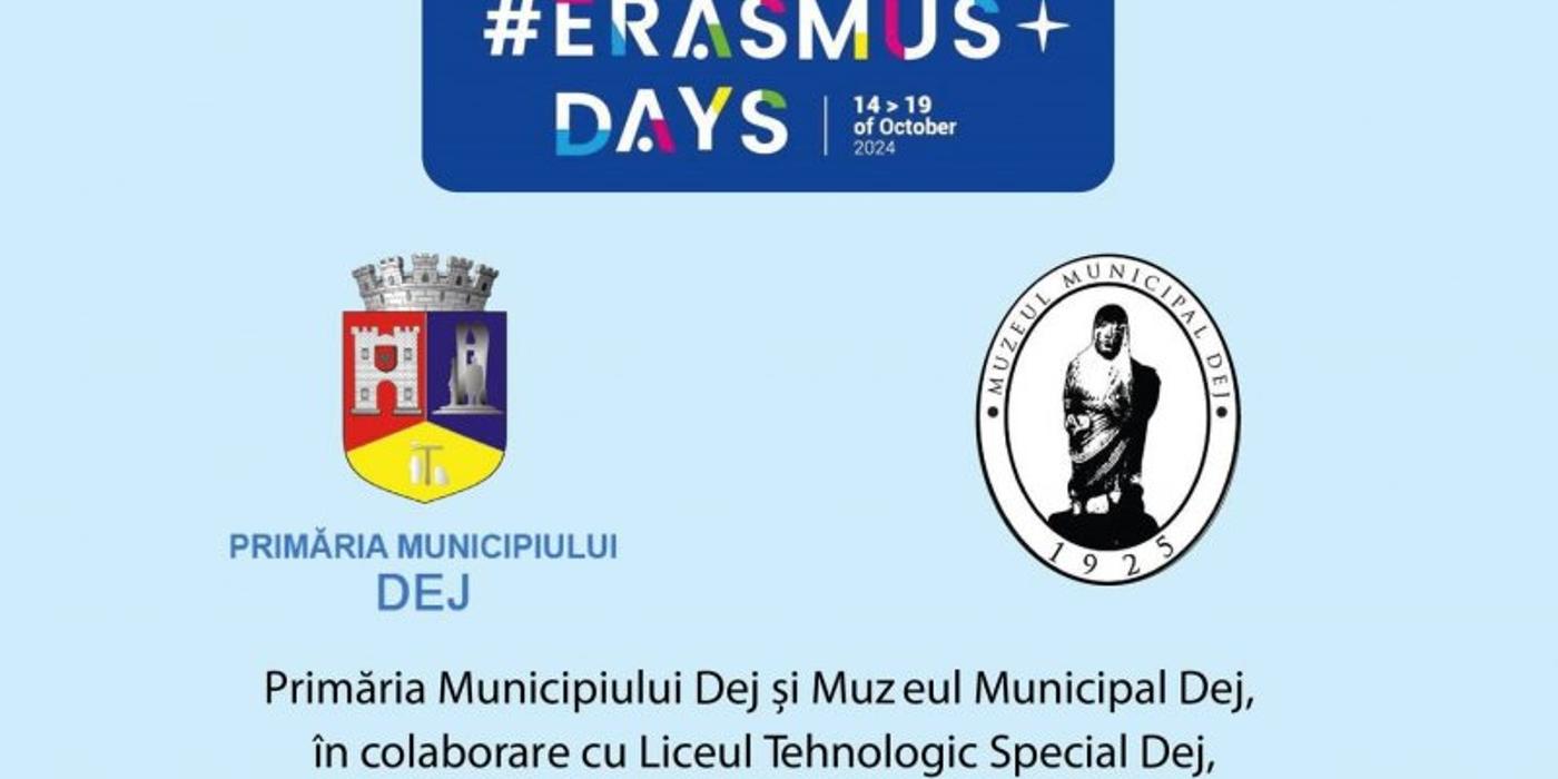 în zilele de 16 și 17 octombrie 2024, se organizează la Dej Zilele Programului Erasmus