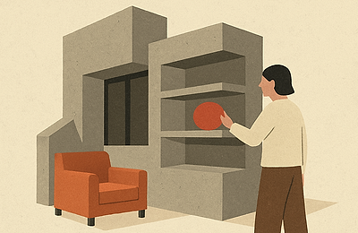 Fuzionarea stilului brutalist cu accente calde