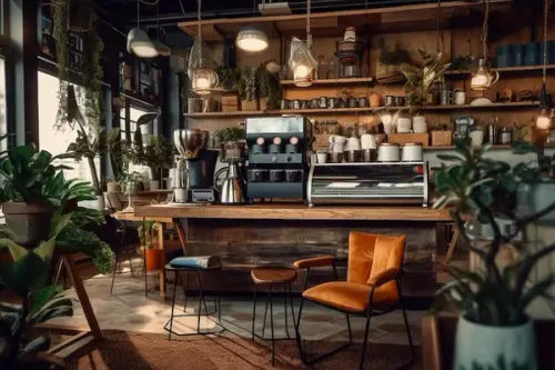 10 idei de interioare pentru o cafenea cu personalitate și farmec aparte