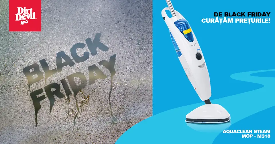 Cea mai buna solutie de dezinfectare a locuintei, mopul cu aburi AQUAclean Steam Cleaner de la Dirt Devil