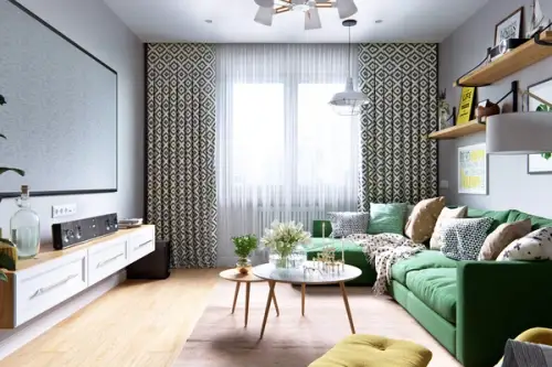 Un apartament de 2 camere actual amenajat pentru un cuplu de tineri