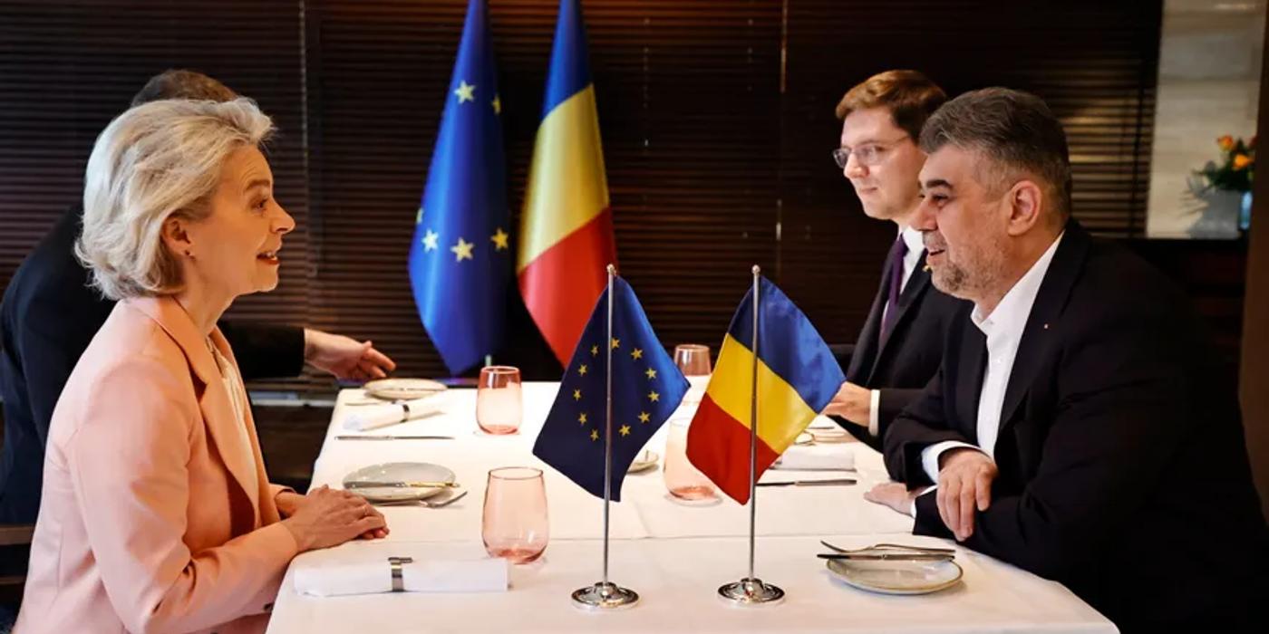 Marcel Ciolacu, discuții cu Ursula von der Leyen despre priorităţile europene ale României și aderarea completă la Schengen