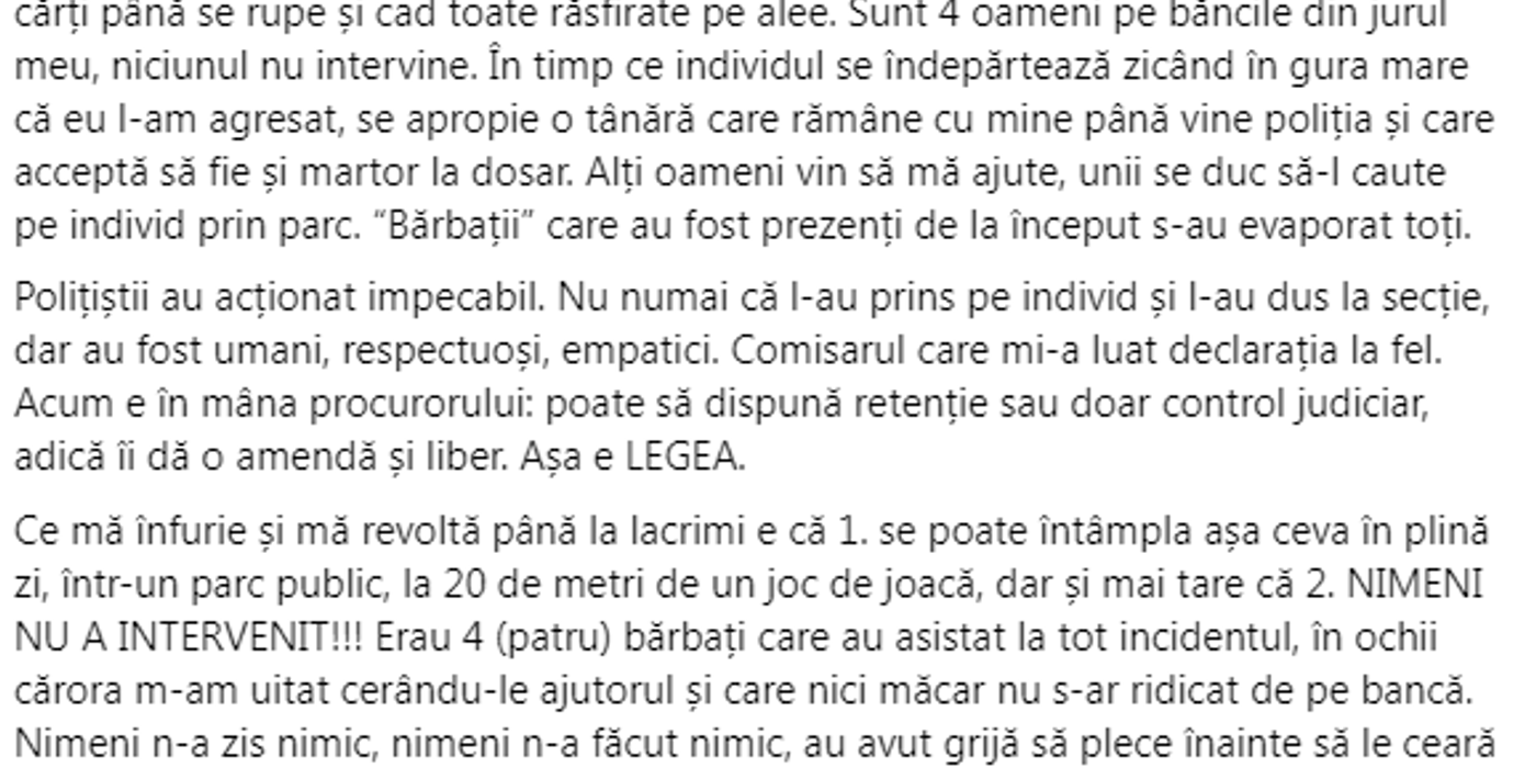 O actriță de la un teatru bucureștean a fost bătută în centrul Capitalei: „Erau patru bărbați care au văzut incidentul și nu au făcut nimic”