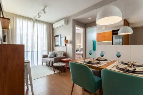 Apartament de 44 mp amenajat functional pentru o familie cu 2 copii