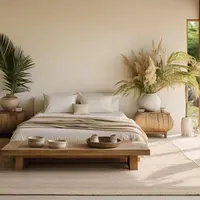 Tipuri de mobilier pentru un dormitor în stil boem-tropical