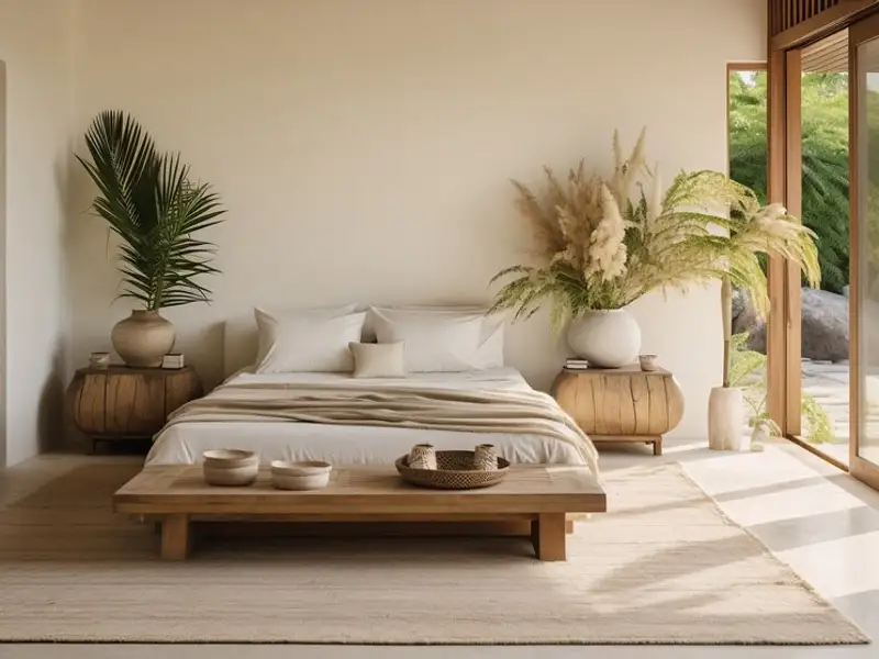 Tipuri de mobilier pentru un dormitor în stil boem-tropical