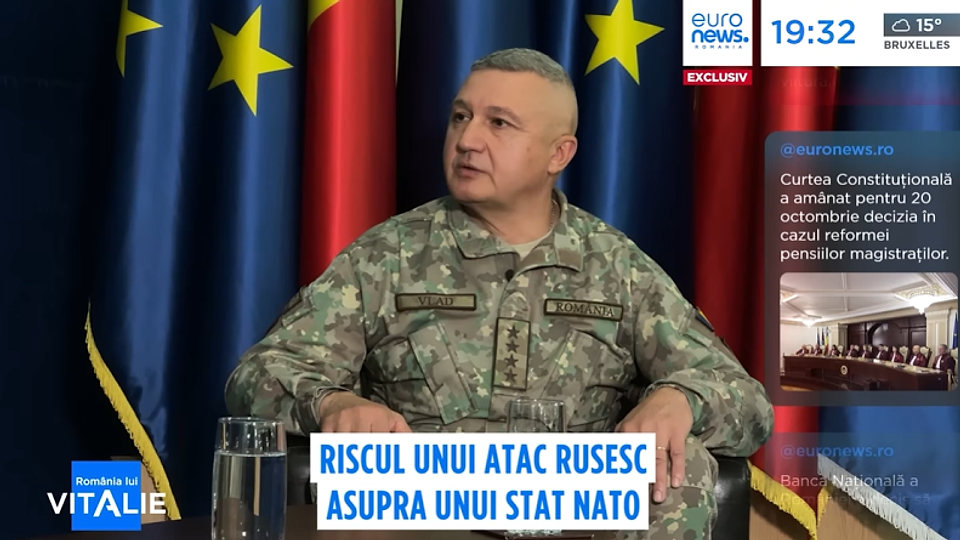 După ciclon, războiul: Șeful Armatei Române ne avertizează că un atac direct al Rusiei nu poate fi exclus și că suntem pregătiți să sprijinim militar și Republica Moldova: Mi-aș dori să am o capacitate de pregătire de 500.000 de oameni