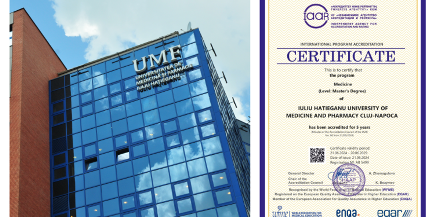 Universitatea de Medicină și Farmacie „Iuliu Hațieganu” Cluj-Napoca a primit acreditarea internațională din partea IAAR