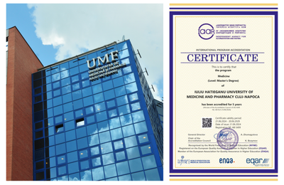 Universitatea de Medicină și Farmacie „Iuliu Hațieganu” Cluj-Napoca a primit acreditarea internațională din partea IAAR