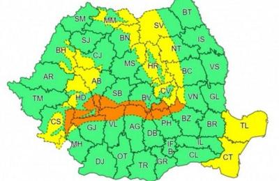 Atenție! Cod Galben de vreme rea în zona de munte a județului Cluj