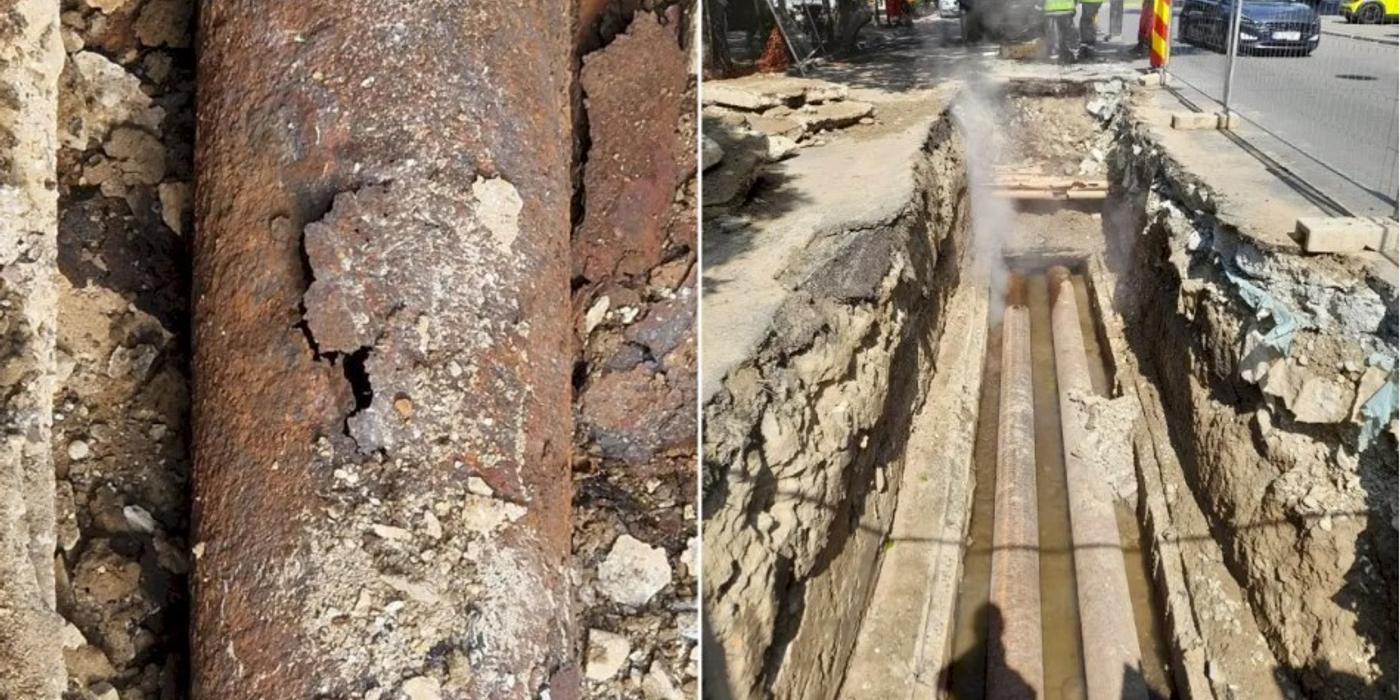 Ieri, 29 mai, au fost reluate reparațiile la conducta de pe Bulevardul Alexandru Ioan Cuza