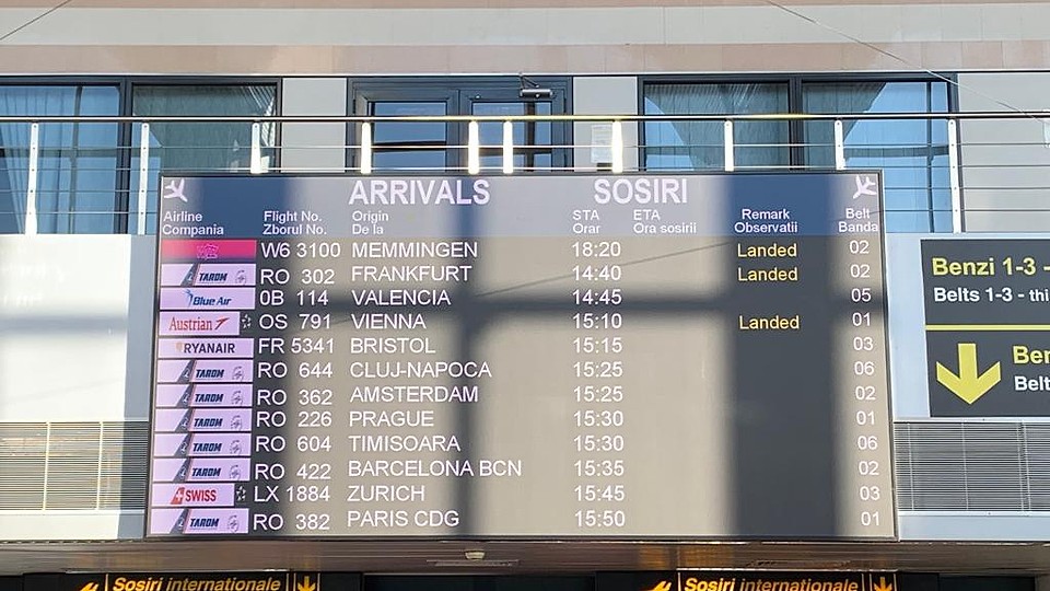 1 din 20 de zboruri cu plecare de la Otopeni au înregistrat întârzieri de peste o oră