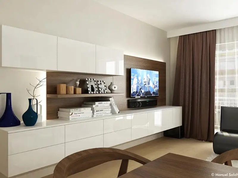 Idei de integrare a televizorului cu ecran plat in amenajarile interioare