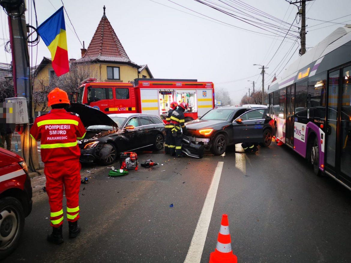 Accident rutier pe strada Octavian Goga din Cluj-Napoca, în această dimineață