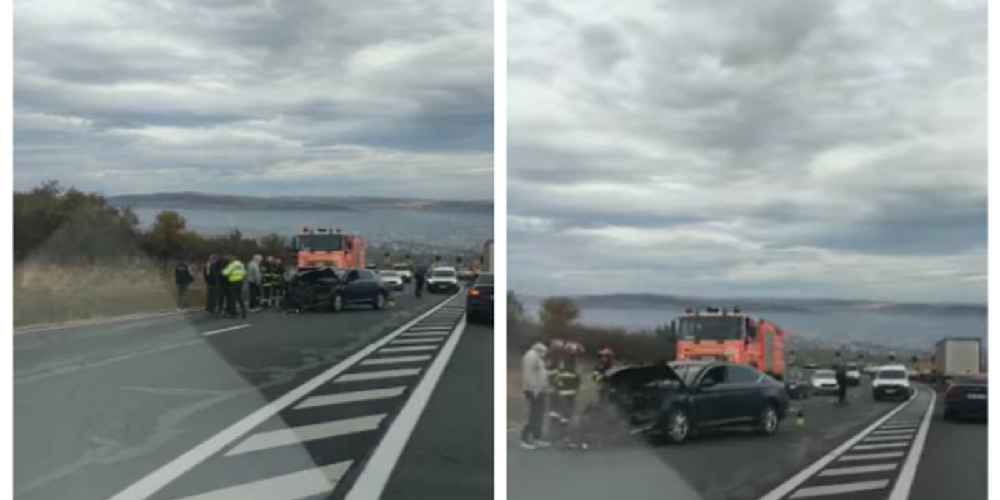 O coliziune între 2 autovehicule care circulau în aceeași direcție a avut loc DN1 – E60