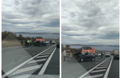 O coliziune între 2 autovehicule care circulau în aceeași direcție a avut loc DN1 – E60