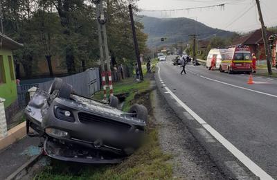 Un grav accident de circulație s-a produs duminică dimineața pe raza localității Ciucea