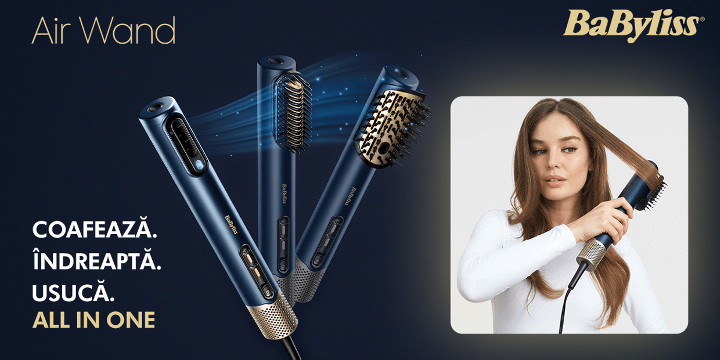 BaByliss a lansat Air Wand 3 în 1: o soluție revoluționară pentru îngrijirea părului care coafează, îndreaptă și usucă în câteva minute, fără a expune părul la temperaturi ridicate.
