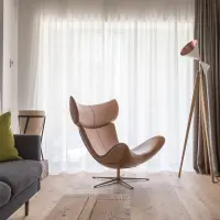 Frumusetea minimalismului Beton, lemn de stejar si accente din piele in amenajarea unui apartament de 100 mp din Bucuresti