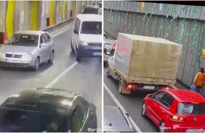 Ieri, 20 ianuarie, un șofer și-a lăsat mașina în Pasajul Unirii, plecând pe jos. Astfel, traficul din centrului Capitalei s-a blocat