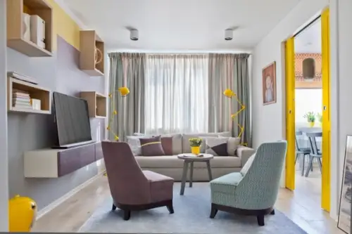 Spatiu elegant amenajat intr-un apartament de 2 camere
