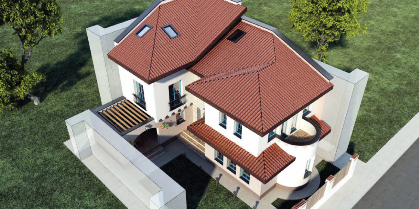 LOCUINȚĂ ÎN STIL MEDITERANEAN PENTRU UN LOT MIC