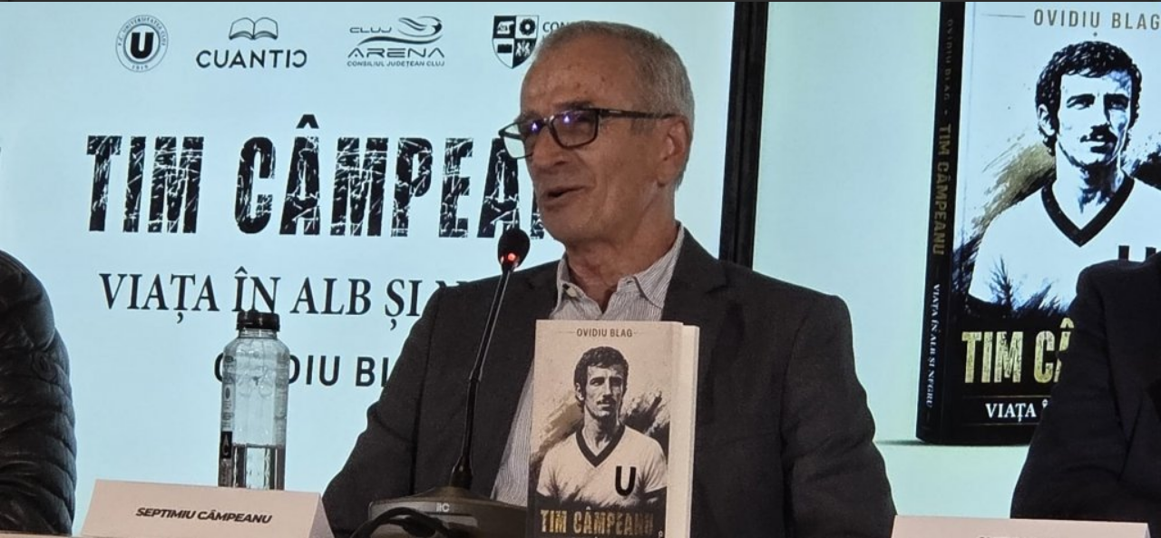 Idolul tribunelor clujene și-a povestit viața. A fost lansată cartea „Tim Câmpeanu – Viața în alb și negru”