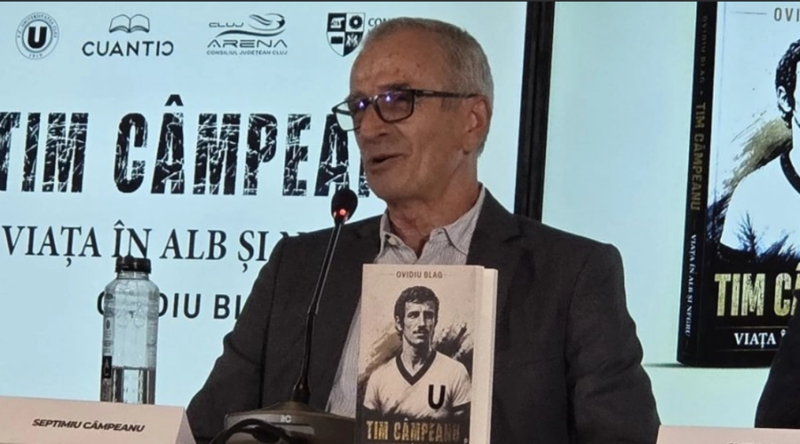 Idolul tribunelor clujene și-a povestit viața. A fost lansată cartea „Tim Câmpeanu – Viața în alb și negru”