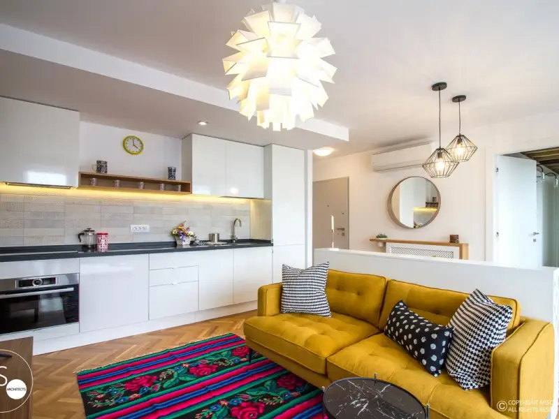 O amenajare inedita intr-un apartament de 60 mp din Bucuresti