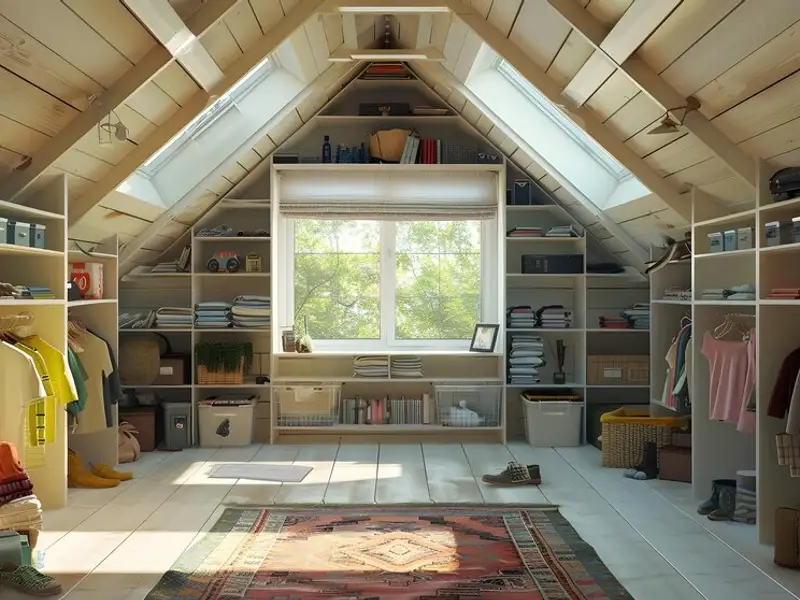 Dressing la mansardă: Un spațiu personalizat și elegant