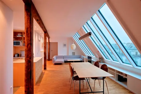 Exemplu de mansarda boema din Paris