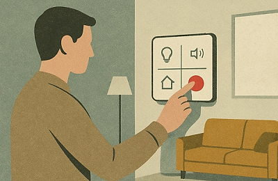 Panou touch pentru living: configurare fără stres